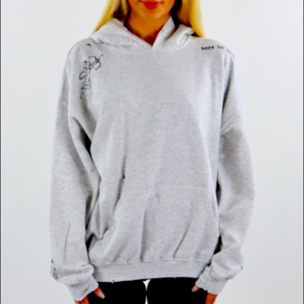 Boys lie grey read me sweatshirt